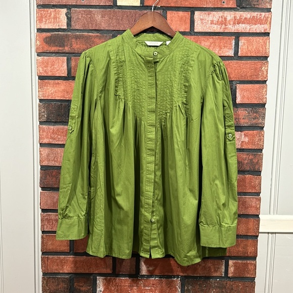 liz claiborne green blouse - Picture 4 of 8